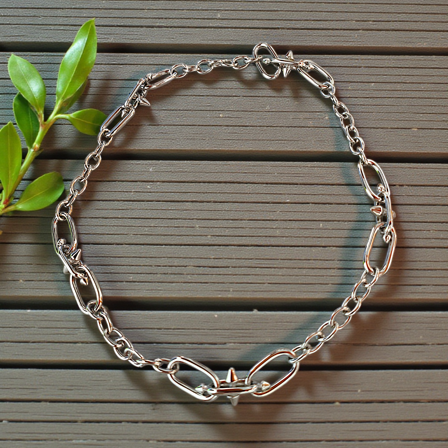 Colar Titan Elos e Spikes Tiffy