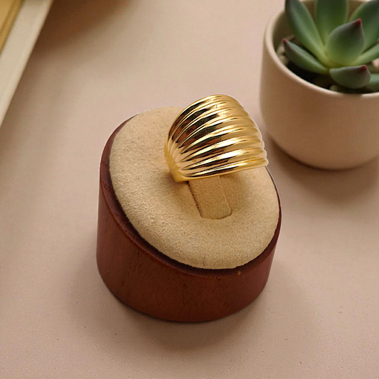 Anel Maxi Abaulado Frisado