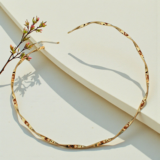 Colar Choker Aro Fino Torcido