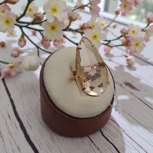 Anel Maxi Gota Zircônia Lapidada