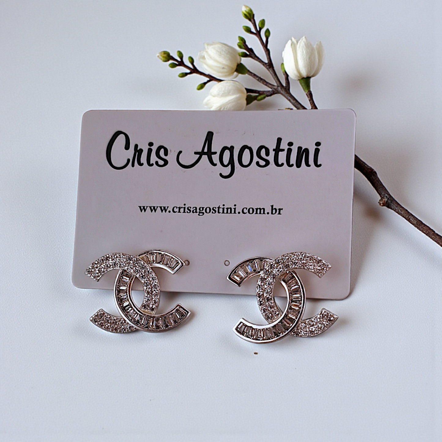 Brinco CH Zircônias Prata 925
