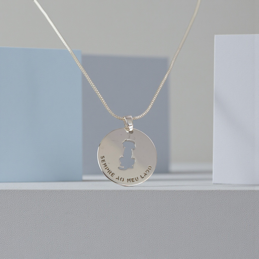 Colar "Sempre Ao Seu Lado" - Cachorro Prata 925