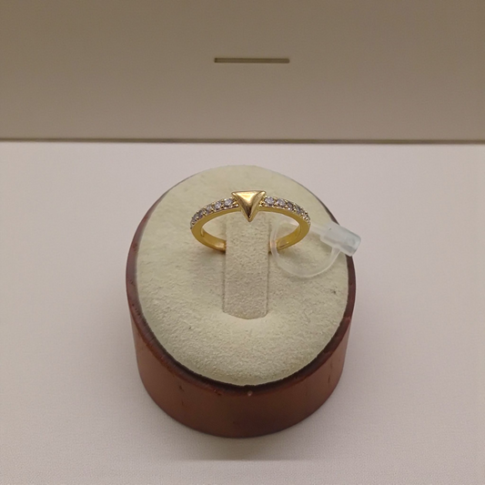 Anel Life Triângulo Liso Microzircônias