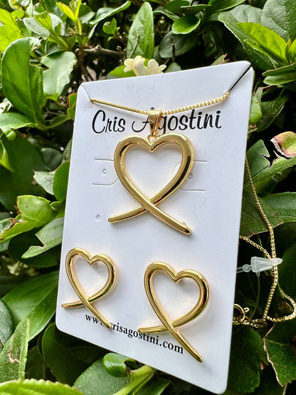 Conjunto Coração Cursivo