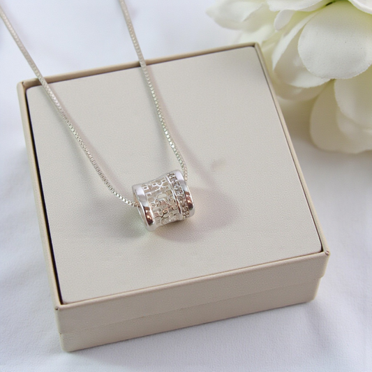 Colar Pingente Charm Vazado Prata 925