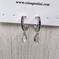 Brinco Argolinha Pingente Gota Zircônia