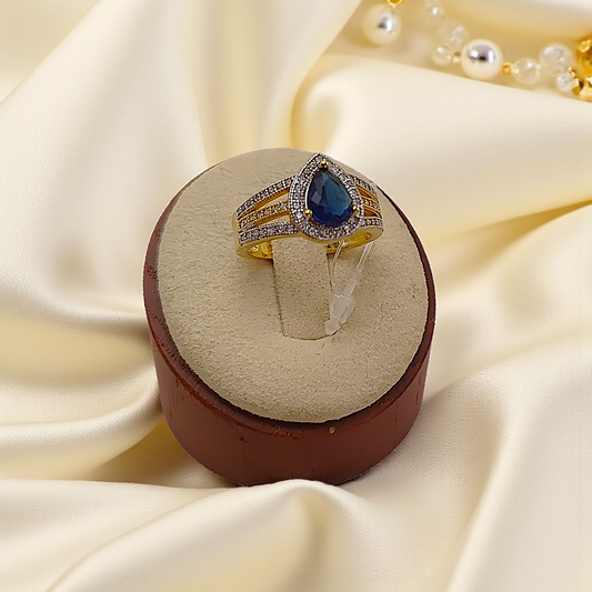 Anel Gota Zircônia e Listras Microzircônias