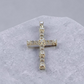 Pingente Crucifixo Zircônias 35x25mm Prata 925