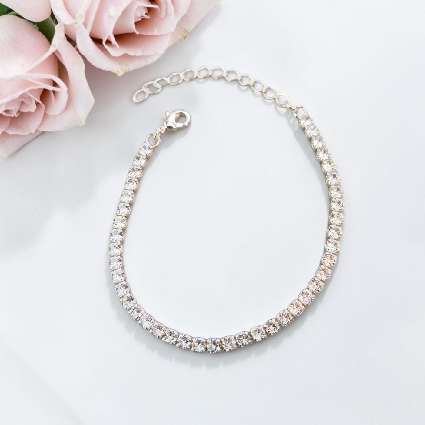 Pulseira Riviera Zircônia 3mm Prata 925