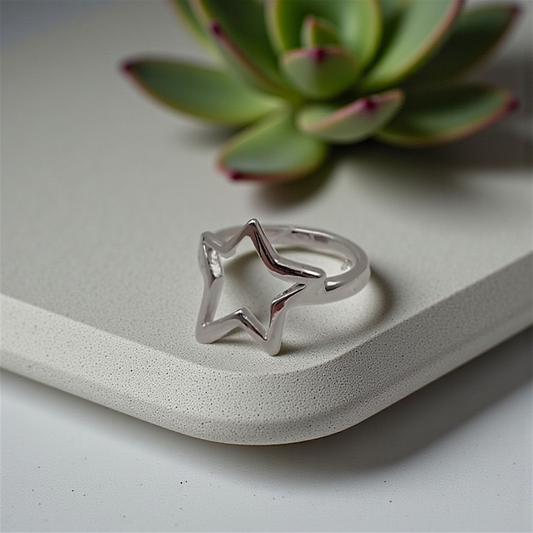 Anel Estrela Vazada