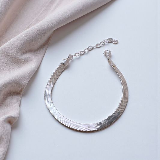 Pulseira Fita 5mm Prata 925