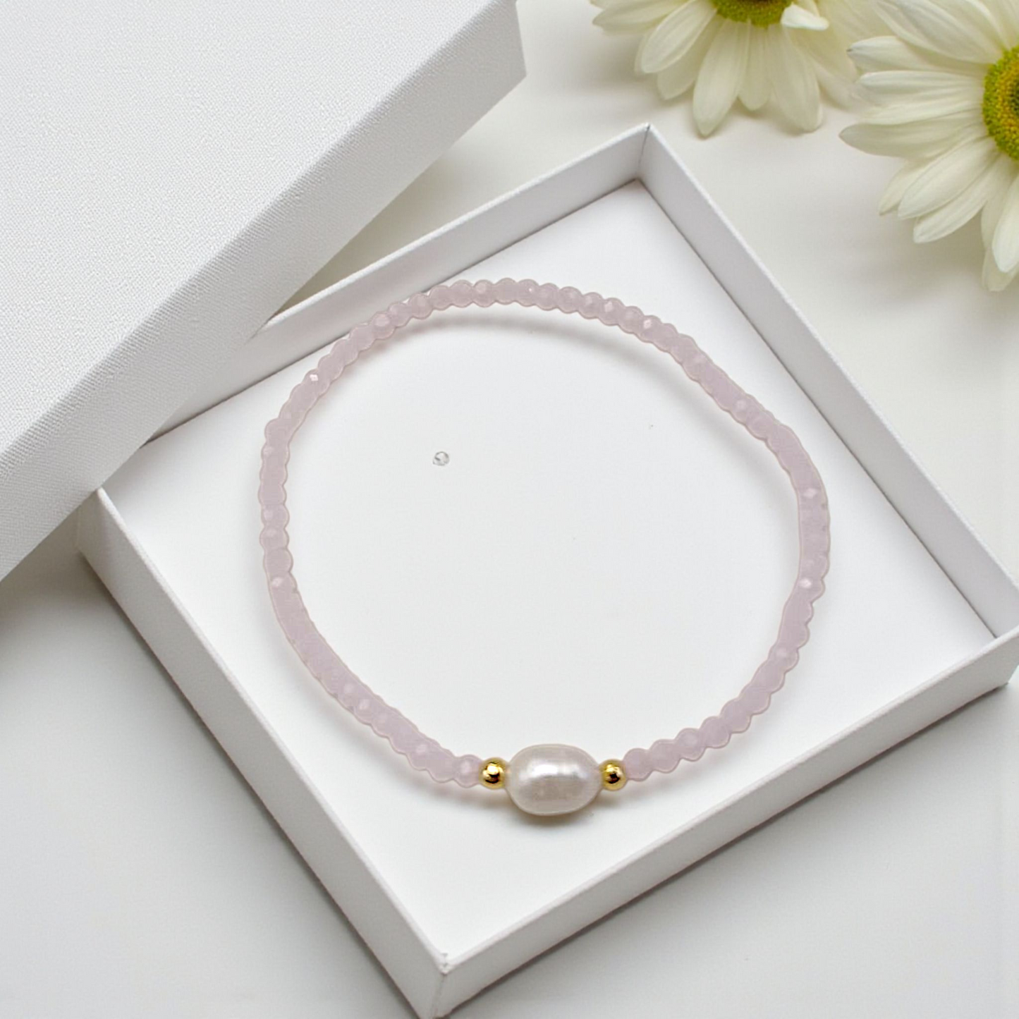 Pulseira Cristal e Pérola
