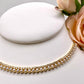 Colar Choker Fita Perolinhas e Zircônias