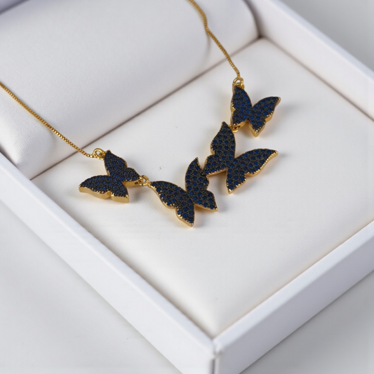 Colar Borboletas Articuladas Microzircônias