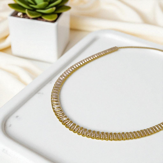 Colar Choker Riviera Navetes Finas