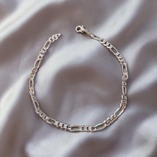 Pulseira Elo 3x1 3mm Prata 925