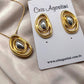 Conjunto Oval Orgânico Bicolor