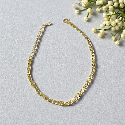 Pulseira Grumet Fina Elo Detalhe 4mm
