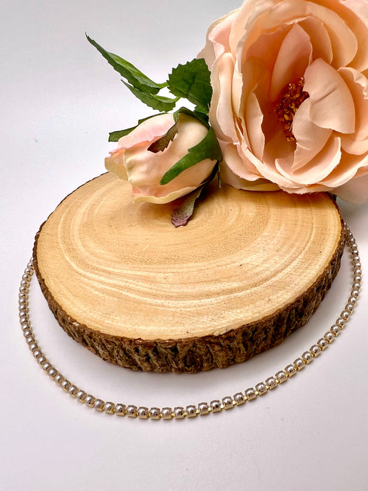 Colar Choker  Fino Perolinhas